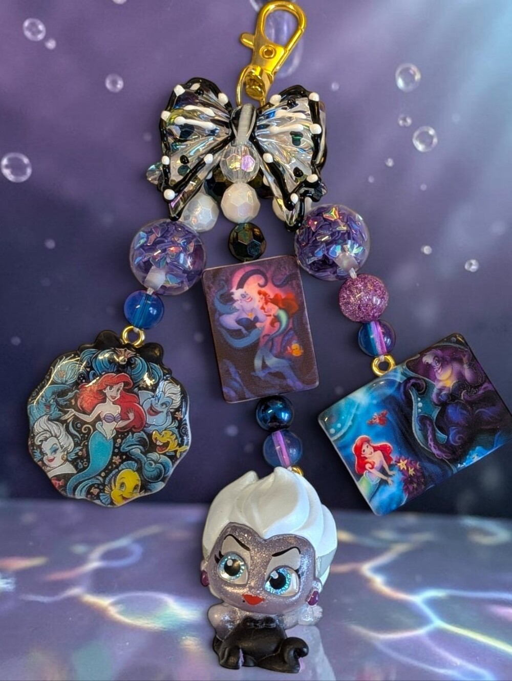 Handmade Ursula Themed Bag Charm/ Keychain